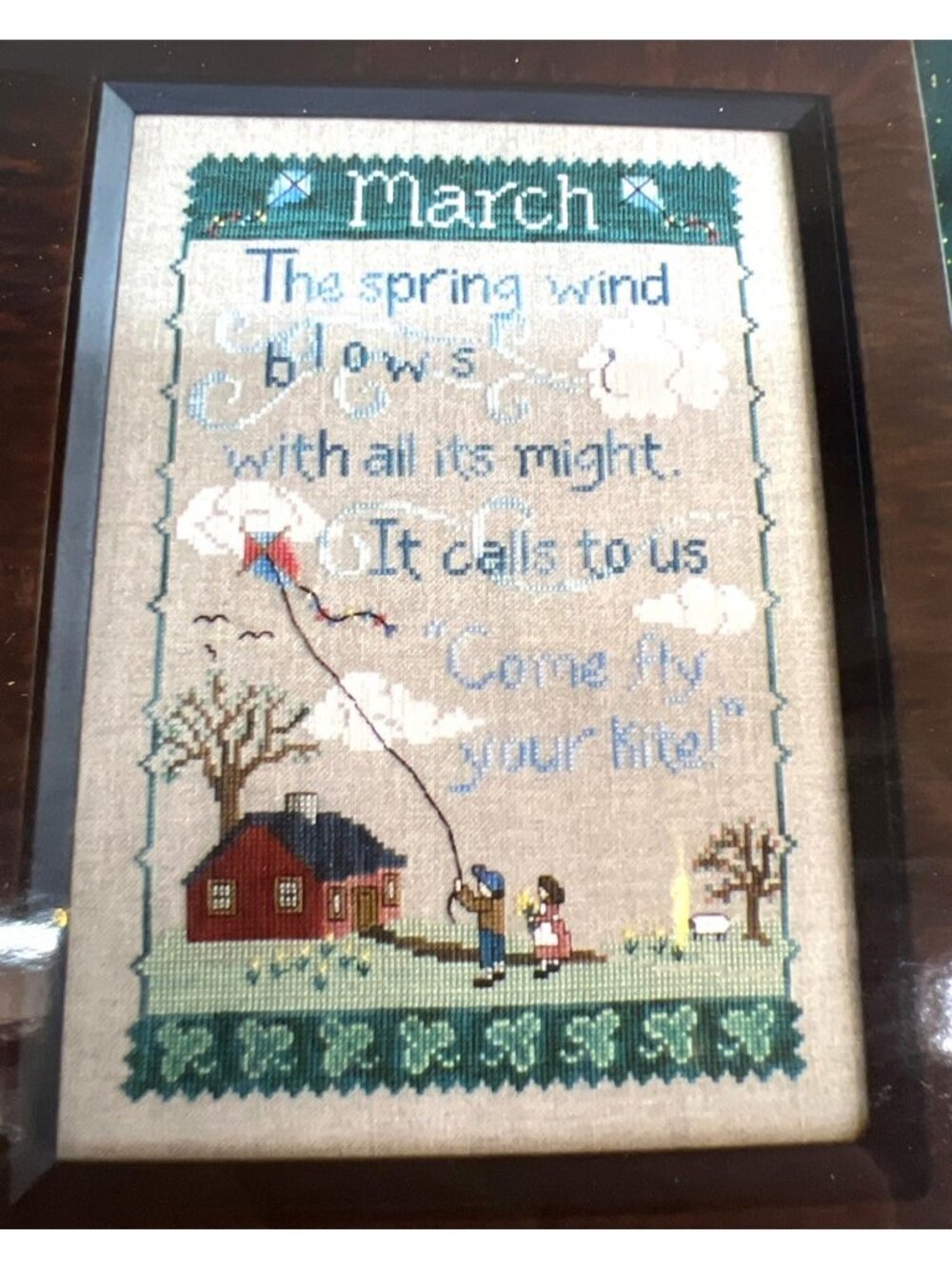 Waxing Moon Designs Monthly Sampler Series March Cross Stitch Pattern